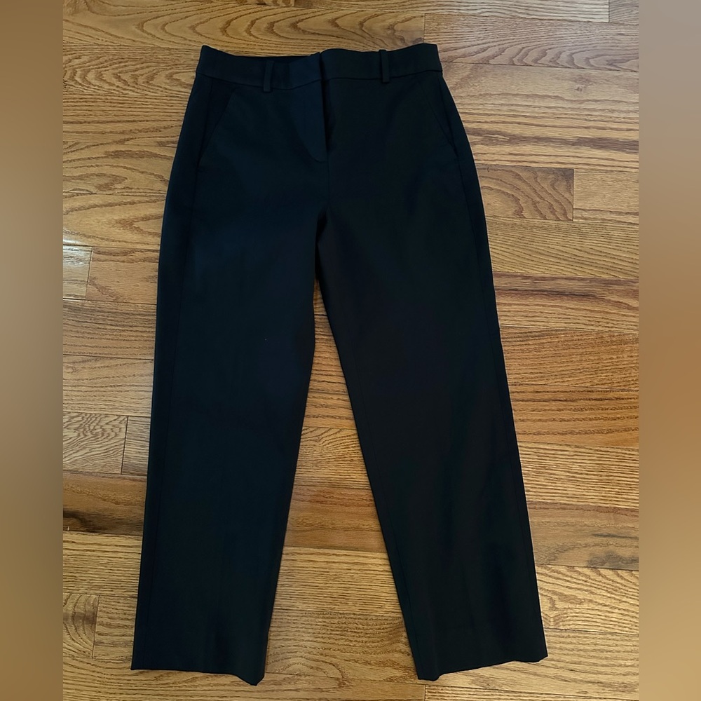 J. Crew Petite Black Kallie Pants Classic Straight-Leg